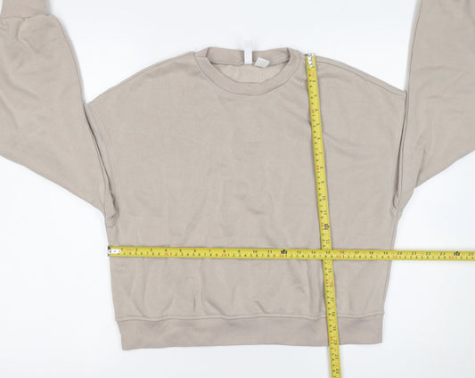 Womens UK Size S H&M Beige Pullover Sweatshirt