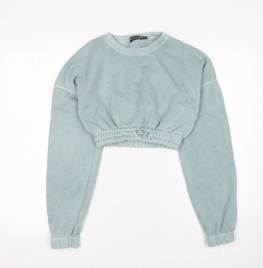 Womens UK Size 4 PRETTYLITTLETHING Blue Pullover Sweatshirt