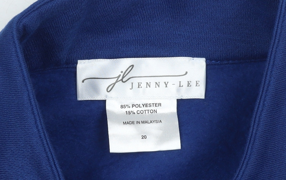 Womens UK Size 20 Jenny-Lee Blue Cardigan Sweatshirt