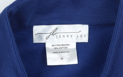 Womens UK Size 20 Jenny-Lee Blue Cardigan Sweatshirt