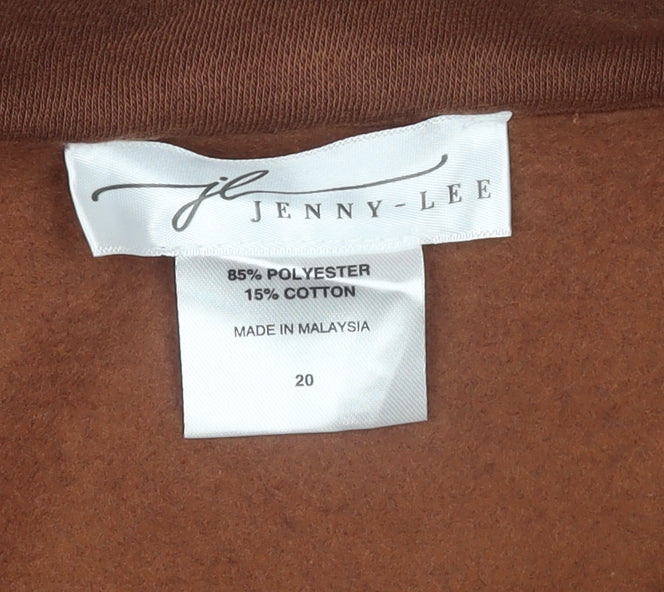 Womens UK Size 20 Jenny-Lee Brown Cardigan Sweatshirt