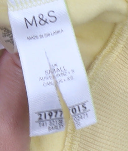 Womens UK Size S Marks and Spencer Yellow Pullover Hoodie