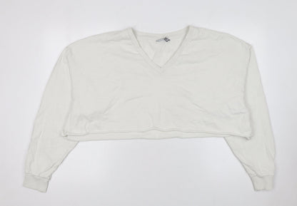 Womens UK Size M ASOS DESIGN Ivory Pullover Sweatshirt