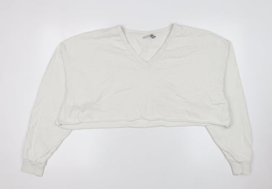 Womens UK Size M ASOS DESIGN Ivory Pullover Sweatshirt