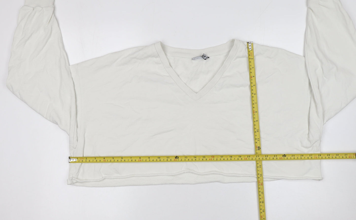 Womens UK Size M ASOS DESIGN Ivory Pullover Sweatshirt