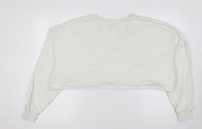 Womens UK Size M ASOS DESIGN Ivory Pullover Sweatshirt