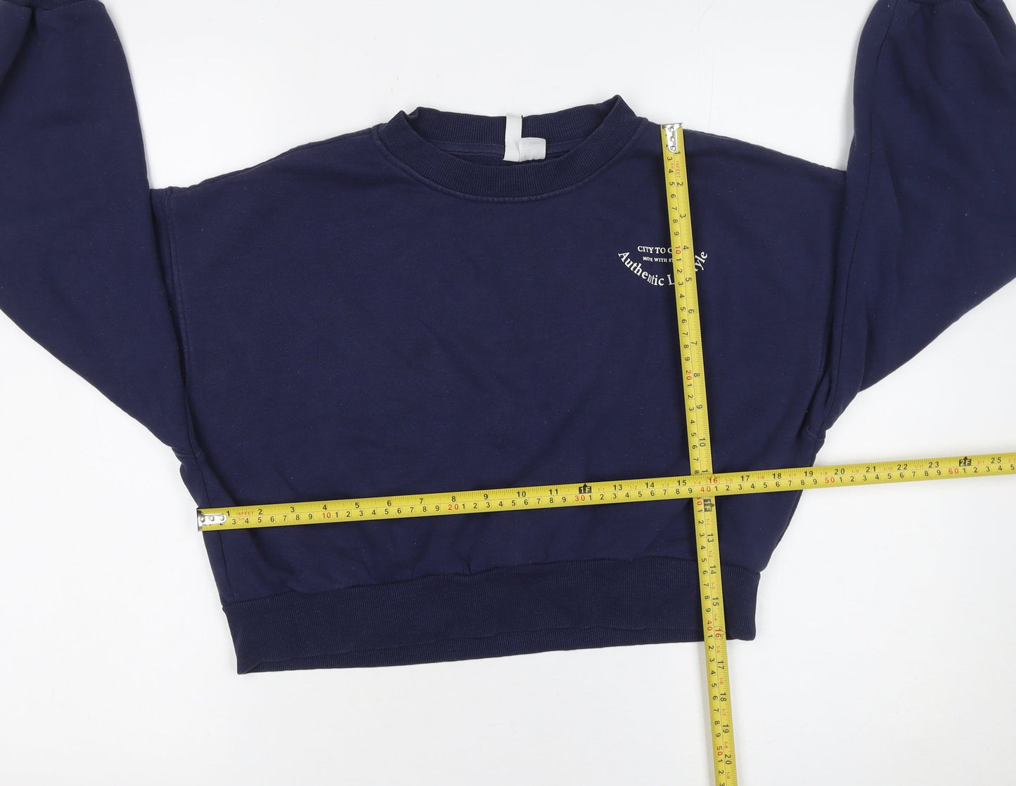 Womens UK Size M H&M Blue Pullover Sweatshirt