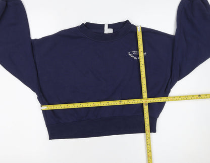 Womens UK Size M H&M Blue Pullover Sweatshirt