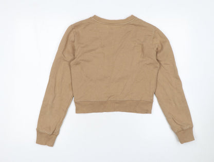 Womens UK Size M Zara Beige Pullover Sweatshirt