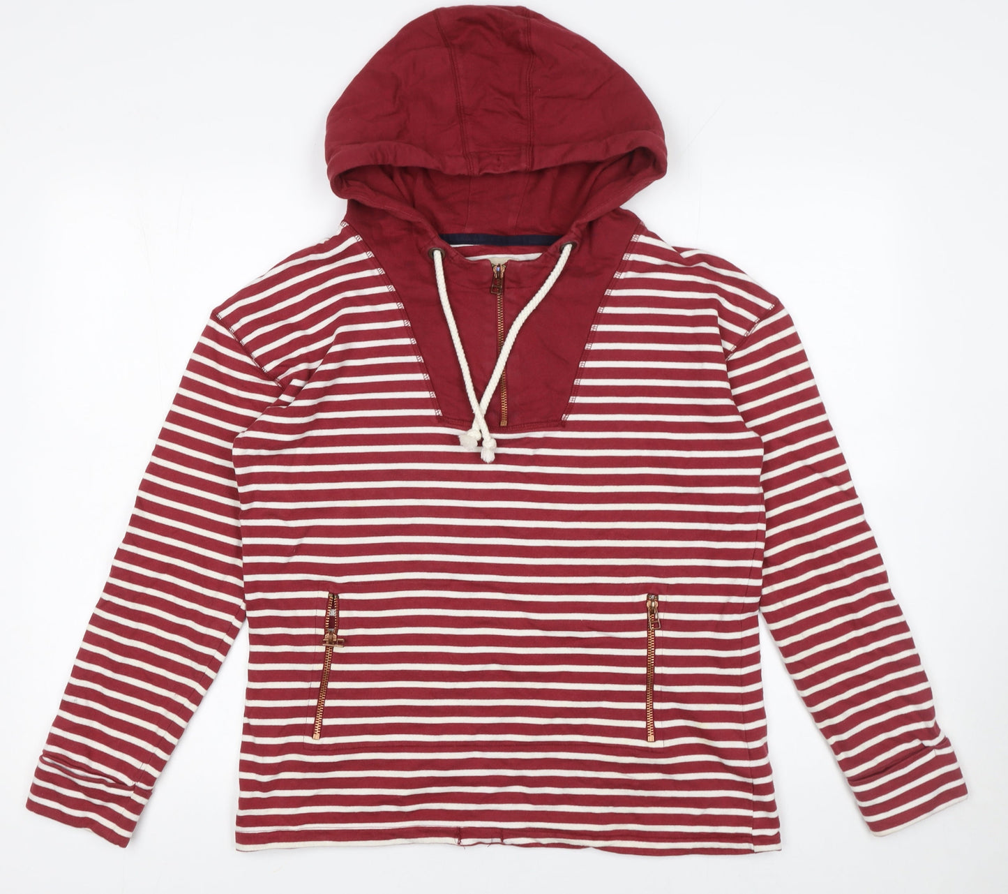 Womens UK Size 8 NEXT Red Pullover Hoodie