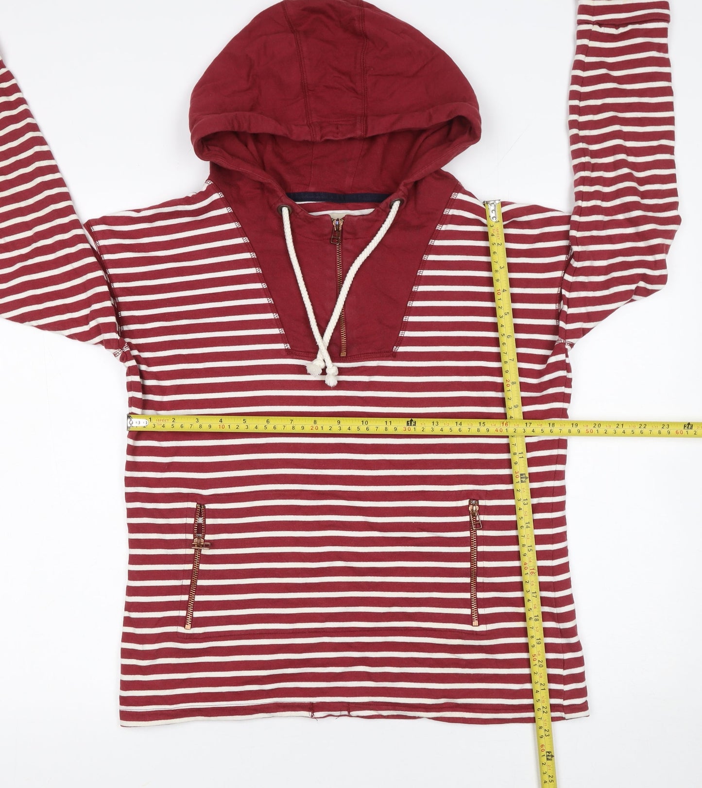 Womens UK Size 8 NEXT Red Pullover Hoodie
