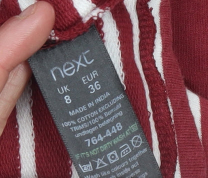 Womens UK Size 8 NEXT Red Pullover Hoodie