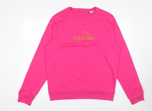Womens UK Size M BC Collection Pink Pullover Sweatshirt