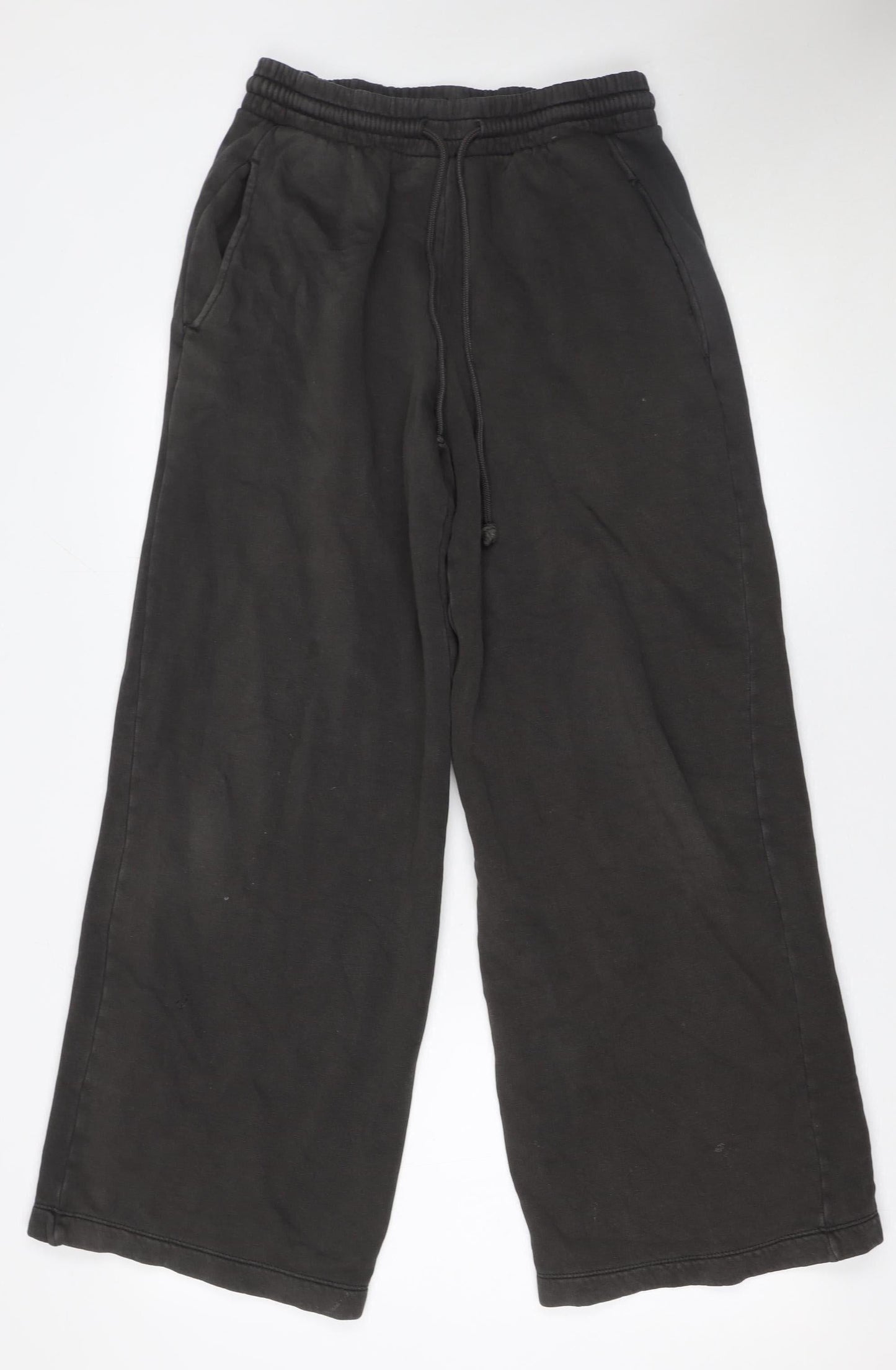 Womens UK Size S Zara Regular Fit Casual Travel Workwear Black Trousers