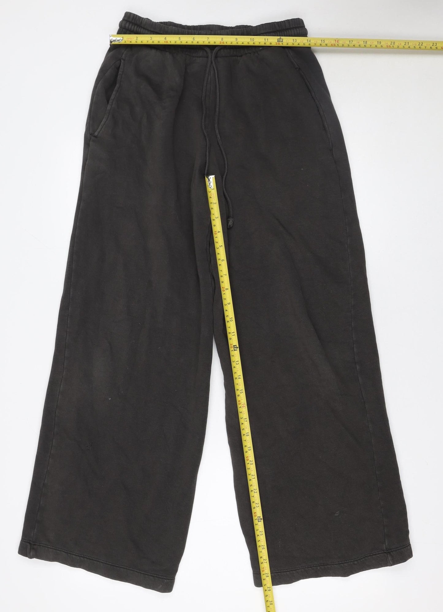 Womens UK Size S Zara Regular Fit Casual Travel Workwear Black Trousers