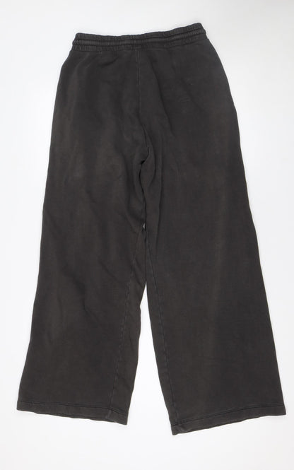 Womens UK Size S Zara Regular Fit Casual Travel Workwear Black Trousers