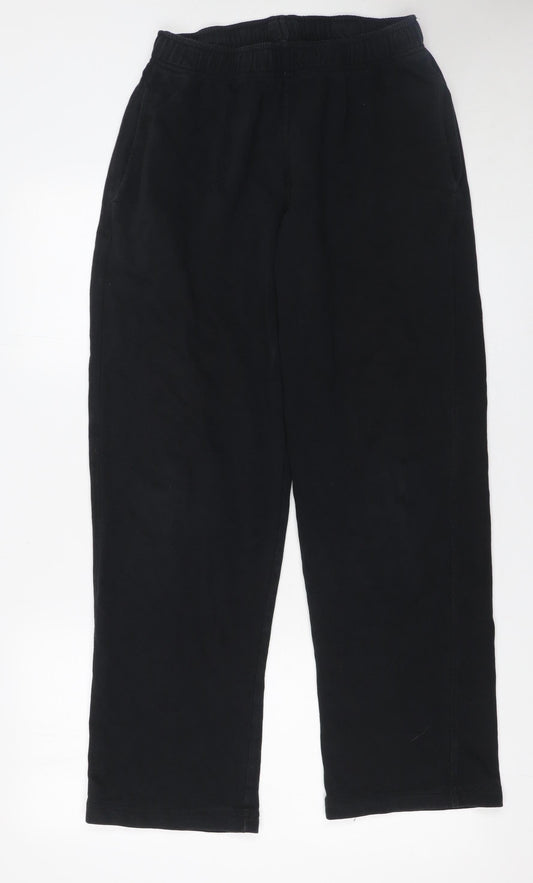 Girls UK Size L Marks and Spencer Regular Fit Sweatpants Black Trousers
