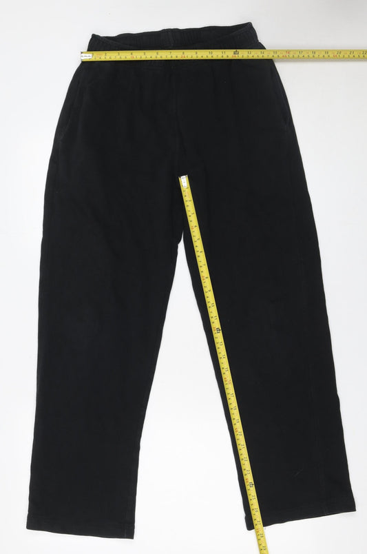 Girls UK Size L Marks and Spencer Regular Fit Sweatpants Black Trousers