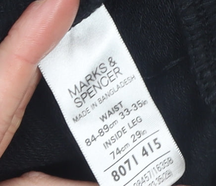 Girls UK Size L Marks and Spencer Regular Fit Sweatpants Black Trousers