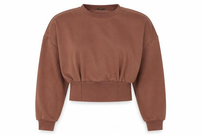 Womens UK Size 14 Boohoo Brown Pullover Sweatshirt