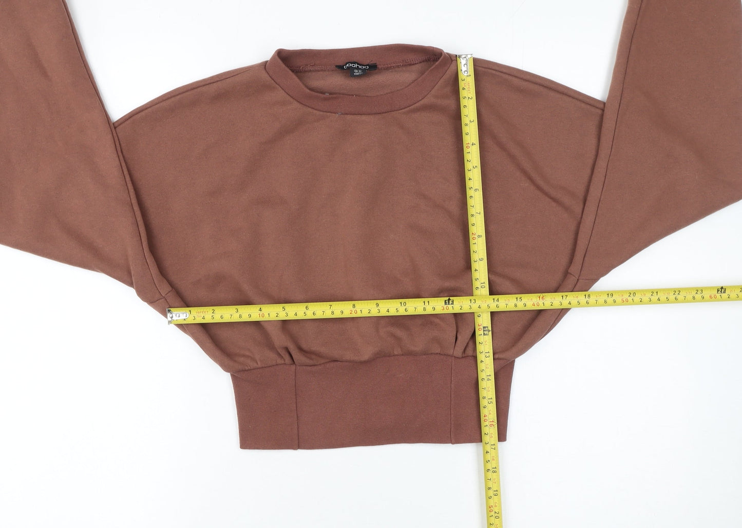 Womens UK Size 14 Boohoo Brown Pullover Sweatshirt