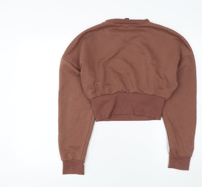 Womens UK Size 14 Boohoo Brown Pullover Sweatshirt