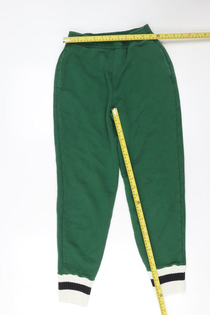 Womens UK Size S Zara Regular Fit Jogger Green Trousers