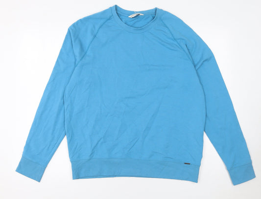 Mens UK Size M Marks and Spencer Blue Pullover Sweatshirt