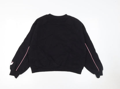 Marks and Spencer Girls Black Miami Crew Neck Graphic Sweatshirt 11-12 Years