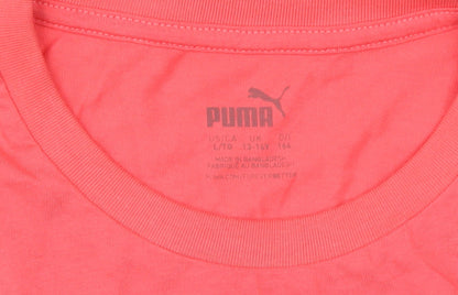 Boys UK Size 13-14 Years PUMA Pink Basic T-Shirt