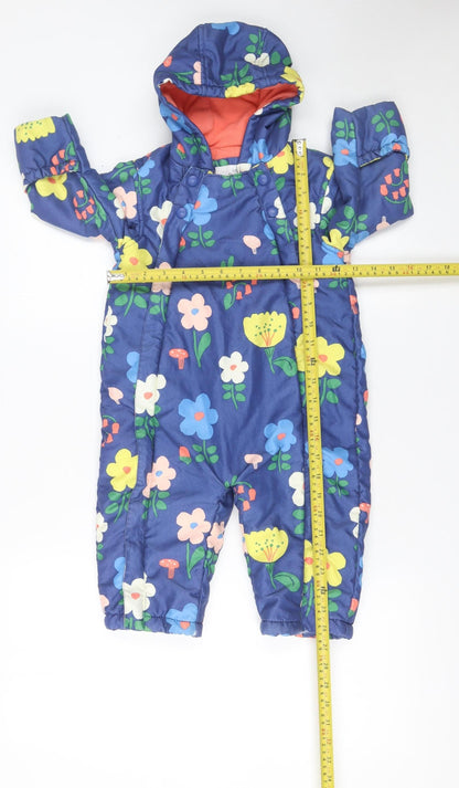 Marks and Spencer Unisex Baby Multicoloured Floral Hooded Snowsuit 12-18 Months