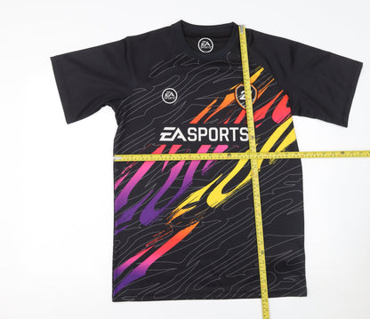 Mens UK Size M EA Sports Black FootballRunning & JoggingGym & Training T-Shirt
