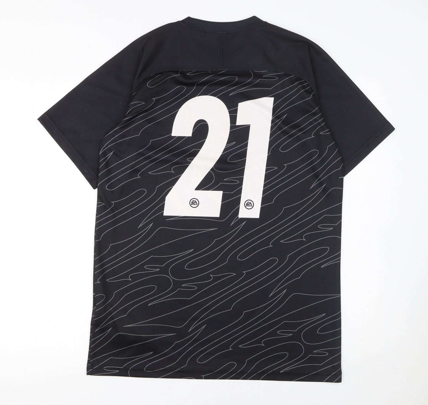Mens UK Size M EA Sports Black FootballRunning & JoggingGym & Training T-Shirt