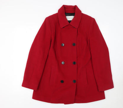 Womens UK Size 12 Windsmoor Red Pea Coat