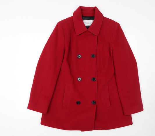 Womens UK Size 12 Windsmoor Red Pea Coat