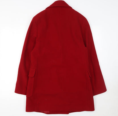 Womens UK Size M J. Taylor Red Pea Coat