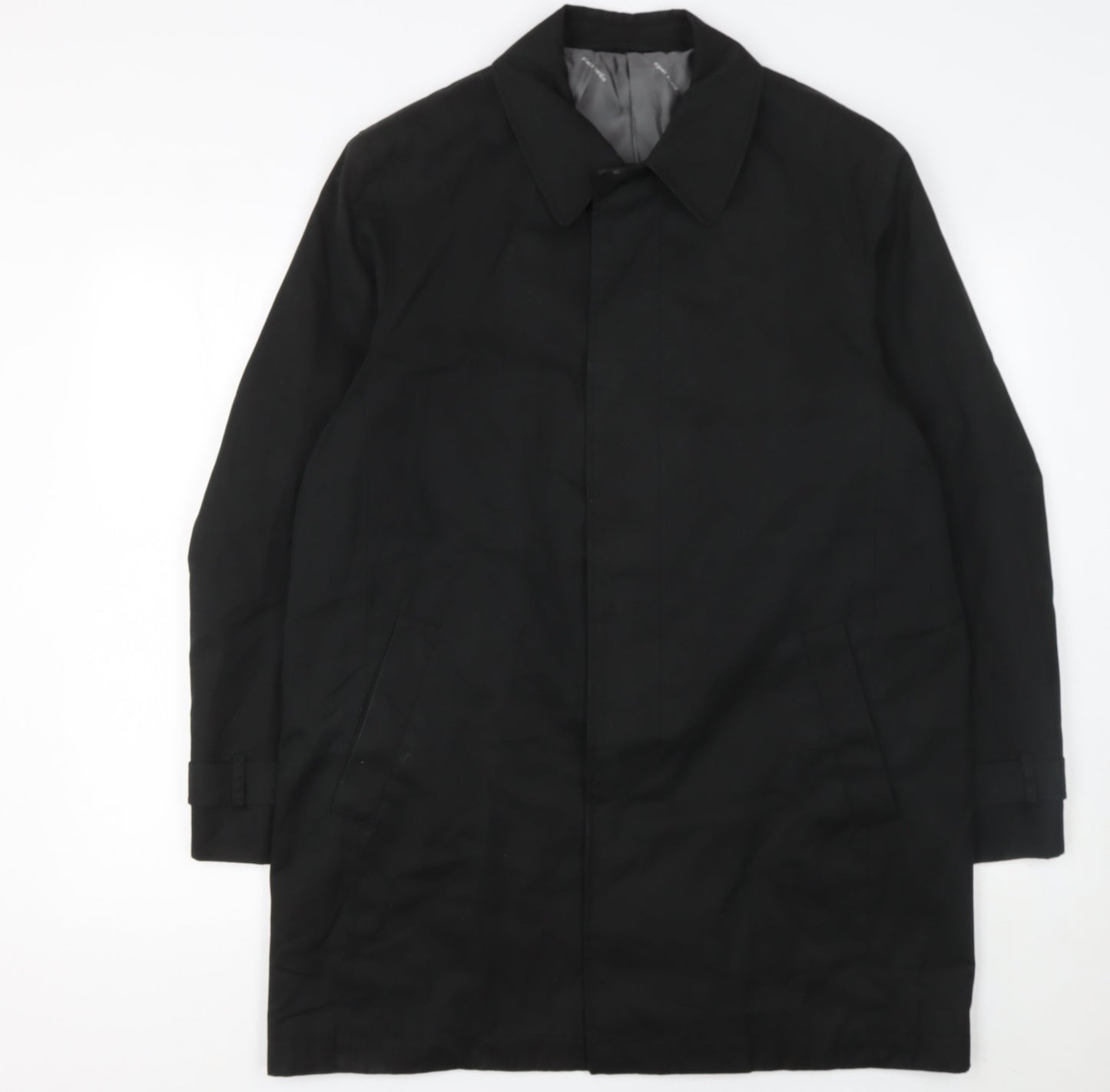 Mens UK Size M Pierre Cardin Black Rain Coat