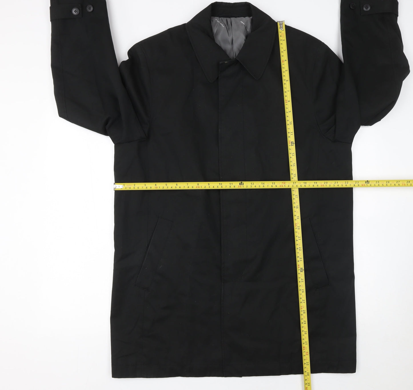 Mens UK Size M Pierre Cardin Black Rain Coat