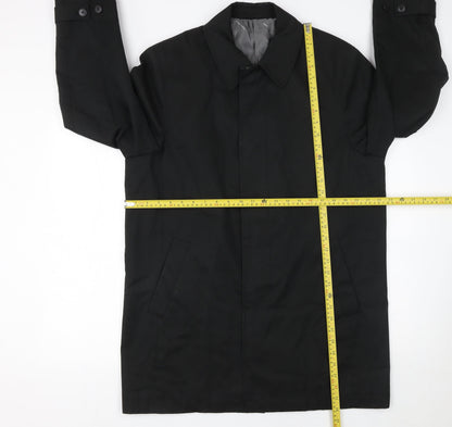 Mens UK Size M Pierre Cardin Black Rain Coat