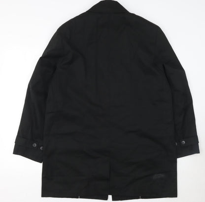 Mens UK Size M Pierre Cardin Black Rain Coat