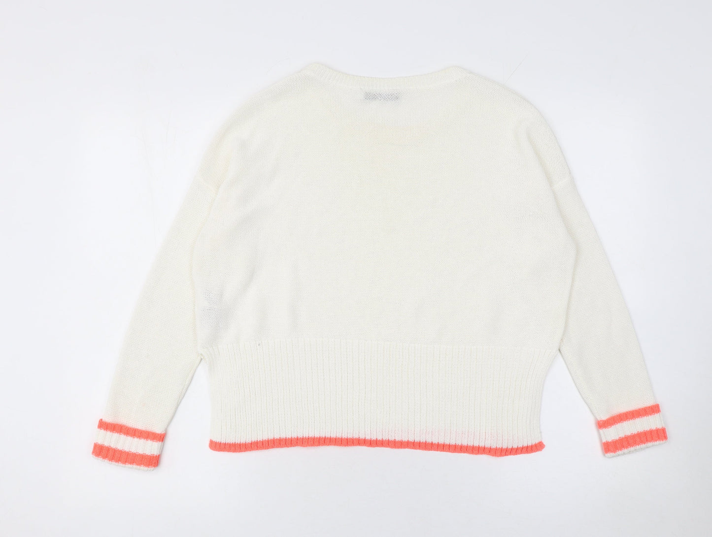 Womens UK Size 10 Mint Velvet Ivory Pullover Jumper