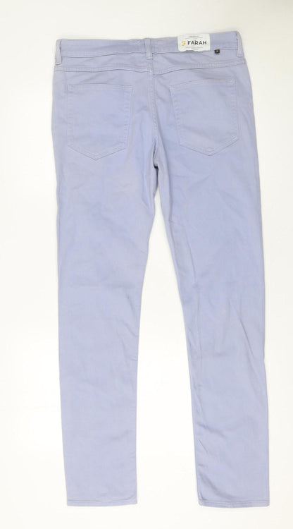 Mens UK Size M Farah Slim Fit Straight Blue Jeans