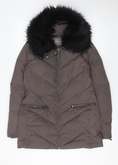 Womens UK Size 10 Phase Eight Brown Puffer Jacket