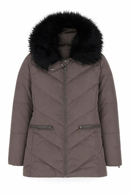 Womens UK Size 10 Phase Eight Brown Puffer Jacket