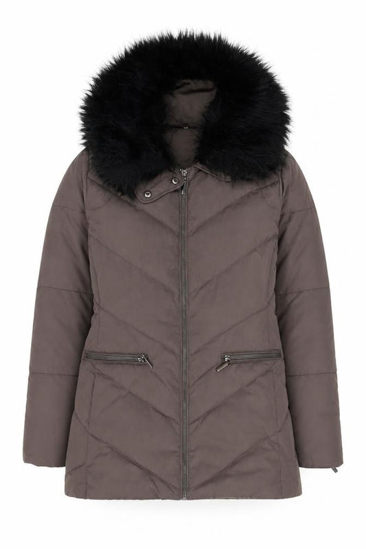 Womens UK Size 10 Phase Eight Brown Puffer Jacket