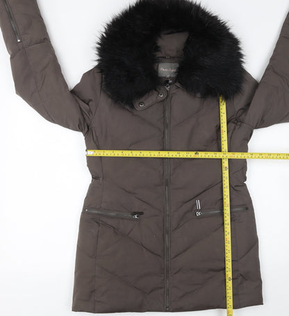 Womens UK Size 10 Phase Eight Brown Puffer Jacket