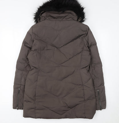 Womens UK Size 10 Phase Eight Brown Puffer Jacket