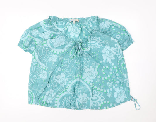 Womens UK Size 14 Fat Face Blue Tunic Blouse