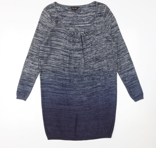 Womens UK Size 10 Phase Eight Blue Tunic Jumper