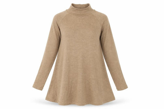 Womens UK Size 10 AX Paris Beige Tunic Jumper